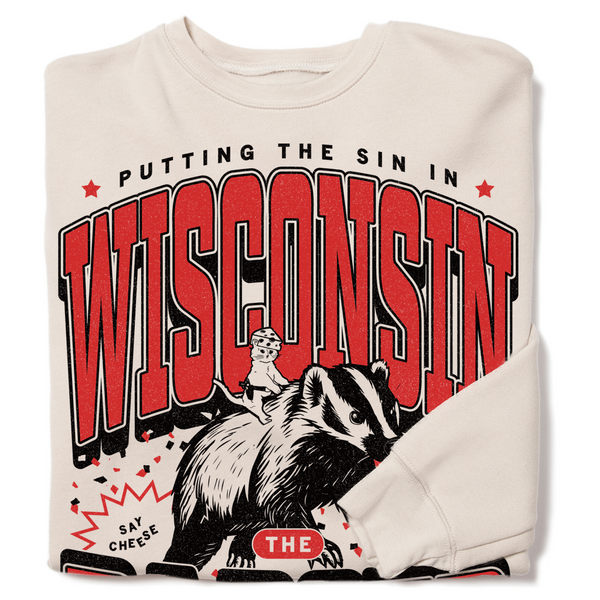 Wisconsin Max Collegiate Crew Sweatshirt