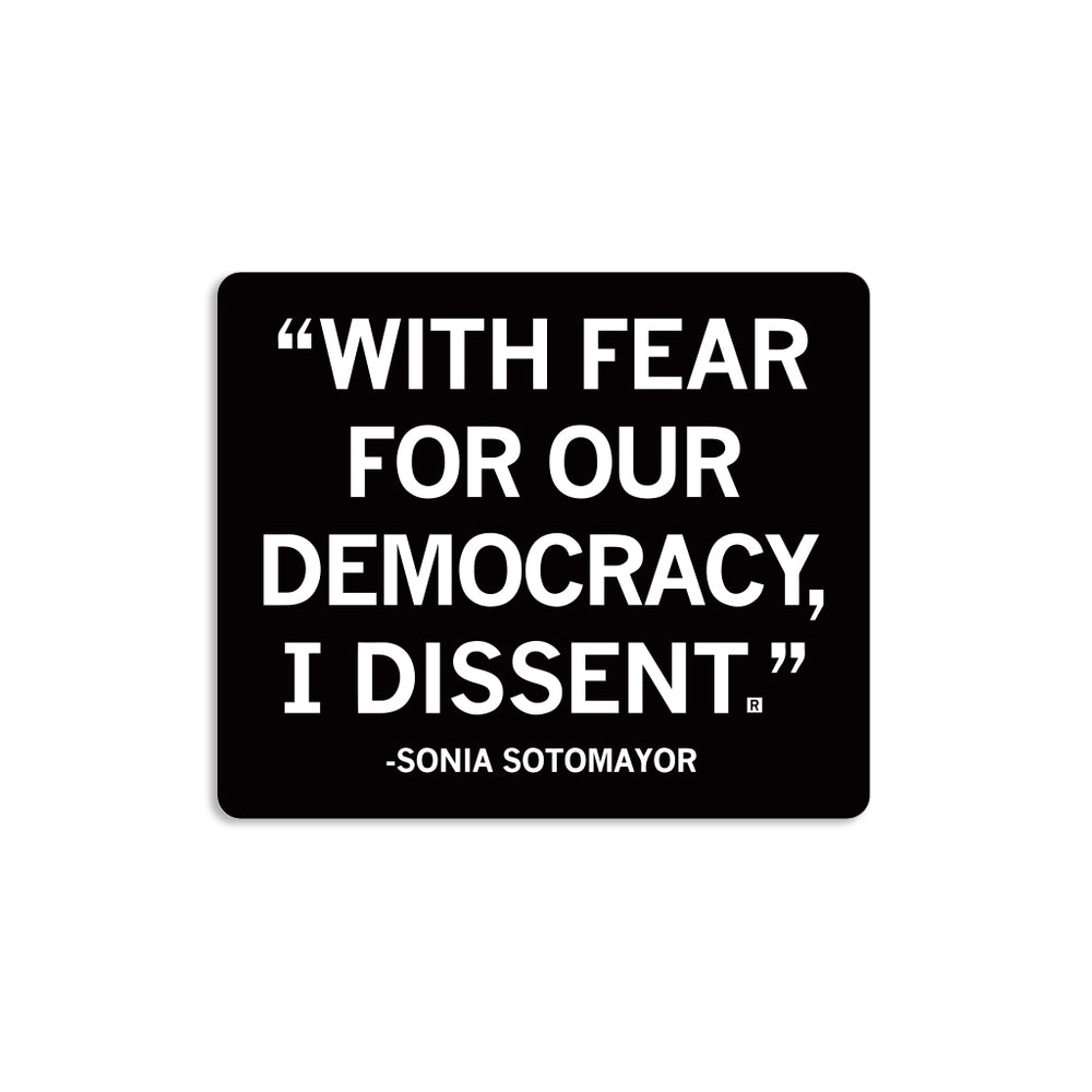 With Fear For Our Democracy Sticker