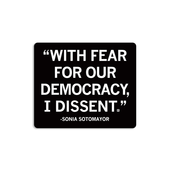 With Fear For Our Democracy Sticker