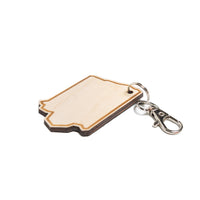 Iowa Outline Wood Keychain