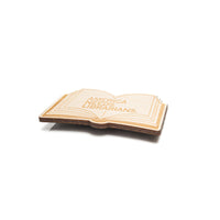 America Needs Librarians Open Book Wood Magnet