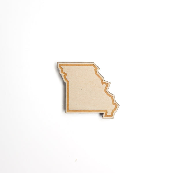Missouri Outline Wood Magnet