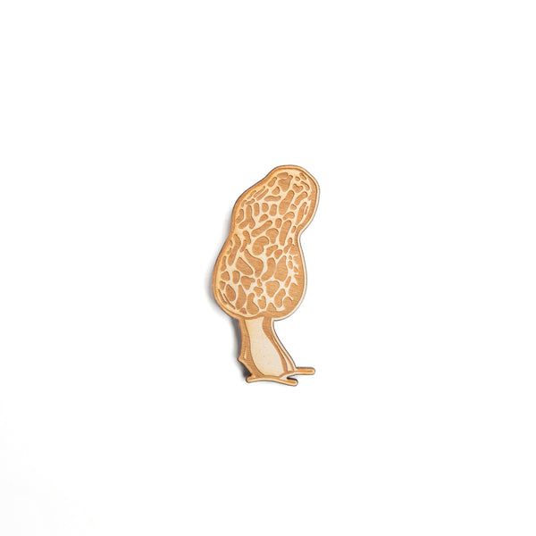 Morel Mushroom Wood Magnet