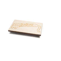 El Cat Train Wood Magnet