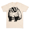 Cream-colored Union Labor t-shirt featuring a black and white graphic illustration of a badger.