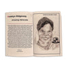 Open book page featuring a biography of Madelyn Ridgeway titled Amazing Advocate from the Waterloo Women series, next to a graphite portrait of her holding a small shield with the letters HBCU.