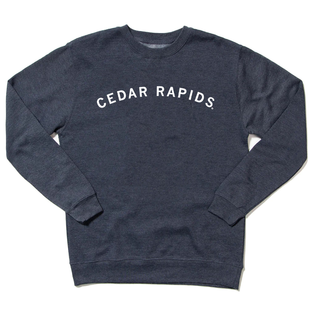 Cedar Rapids Curved Logo Crew Sweatshirt