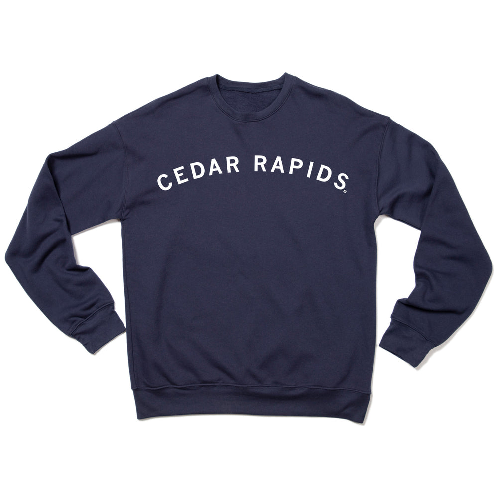 Cedar Rapids Curved Logo Crew Sweatshirt