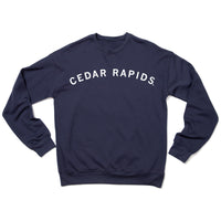 Cedar Rapids Curved Logo Crew Sweatshirt