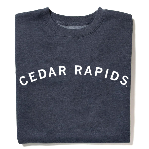 Cedar Rapids Curved Logo Crew Sweatshirt
