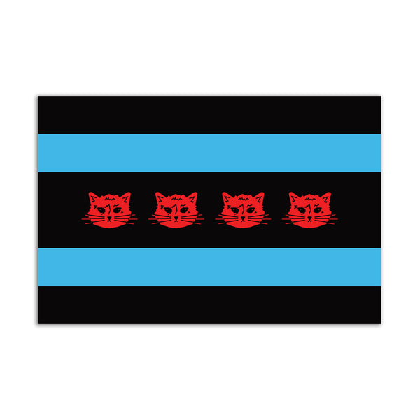 Chicago Flag Gary Sticker