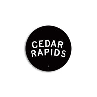 Cedar Rapids Curved Logo Mini Circle Sticker