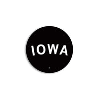 Iowa Curved Logo Mini Circle Sticker