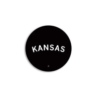 Kansas Curved Logo Mini Circle Sticker