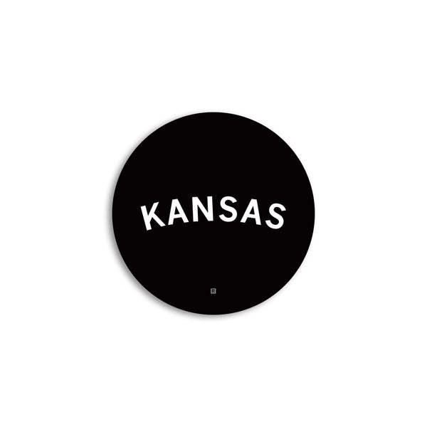 Kansas Curved Logo Mini Circle Sticker