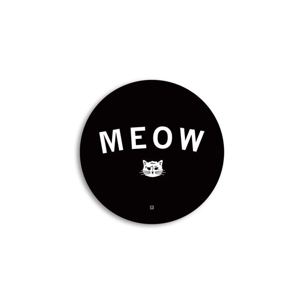 Meow Curved Logo Mini Circle Sticker
