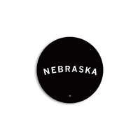 Nebraska Curved Logo Mini Circle Sticker