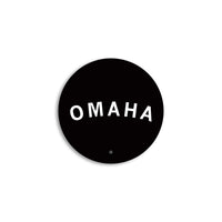 Omaha Curved Logo Mini Circle Sticker