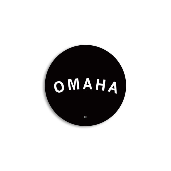Omaha Curved Logo Mini Circle Sticker