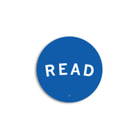 Read Curved Logo Mini Circle Sticker