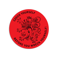 Czech Yourself Circle Sticker