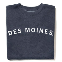 Des Moines Curved Logo Crew Sweatshirt