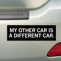 Different Car Bumper Sticker