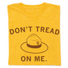 Yellow union-made RAYGUN t-shirt featuring a brown National Park Service ranger hat graphic and the text DONT TREAD ON ME.