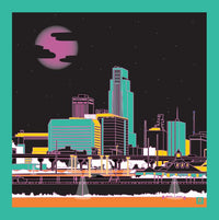 Downtown Omaha Illustration Sticker