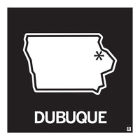 Dubuque, Iowa Outline Sticker