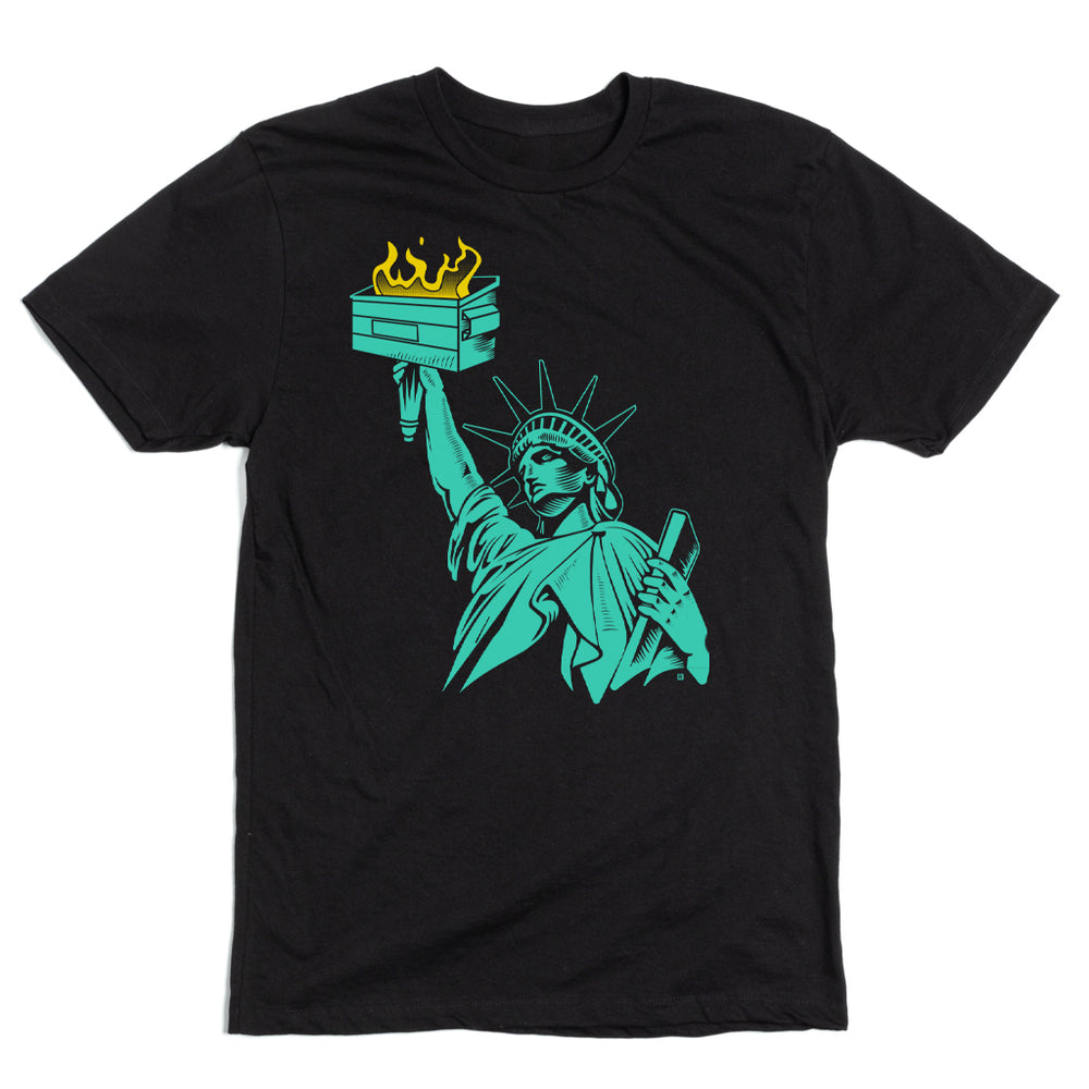 Lady Liberty Dumpster Fire
