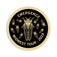 Cicada Emergence Midwest Tour Circle Sticker