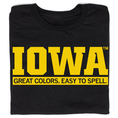 Iowa: Great Colors Easy To Spell T-Shirt – RAYGUN