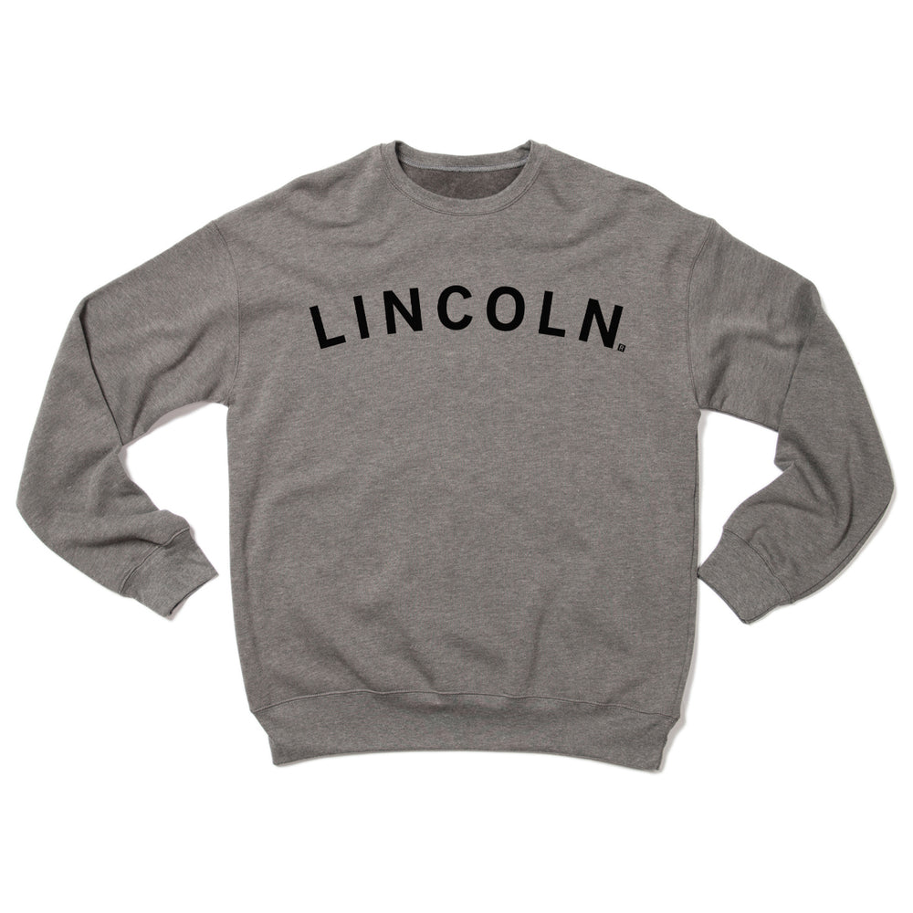 Lincoln Curved Logo Crew Sweatshirt