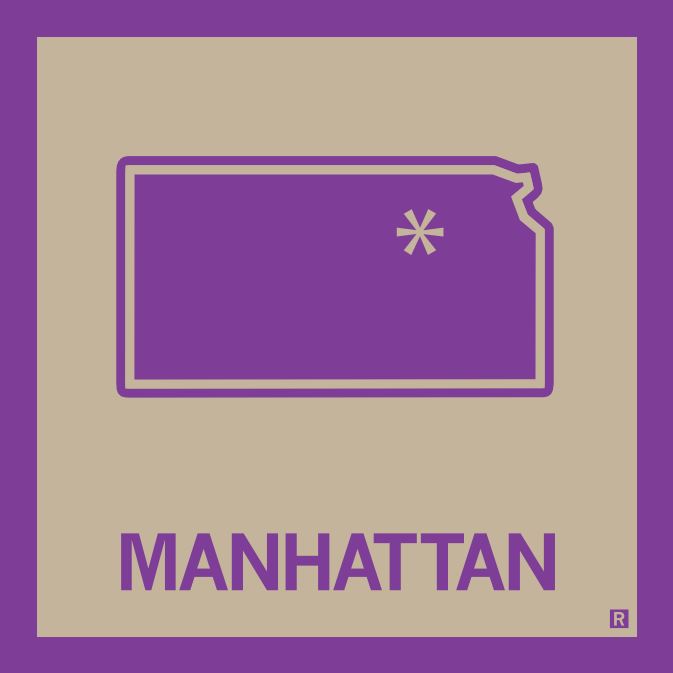 Manhattan, Kansas Outline Sticker
