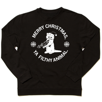 Merry Christmas Ya Filthy Animal Crew Sweatshirt