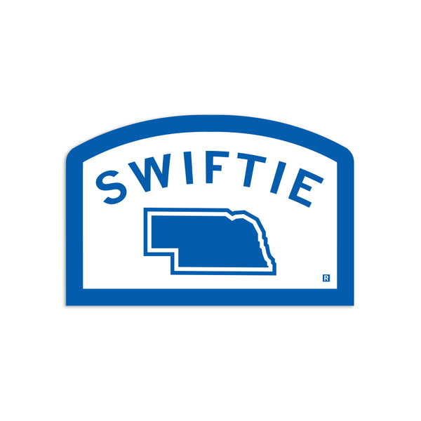 Nebraska Swiftie Blue & White Die-Cut Sticker