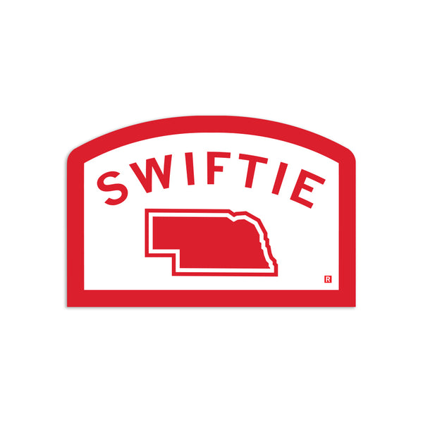 Nebraska Swiftie Red & White Die-Cut Sticker