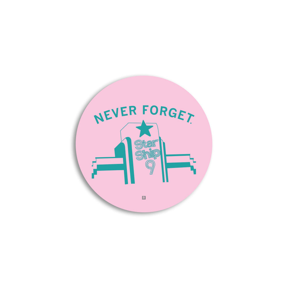 Never Forget Star Ship 9 Mini Circle Sticker