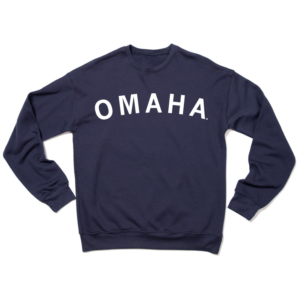 Omaha Curved Logo Crew Sweatshirt