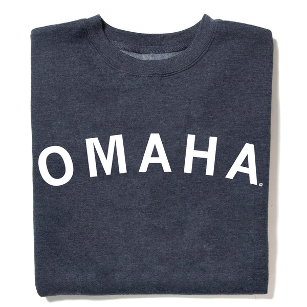 Omaha Curved Logo Crew Sweatshirt