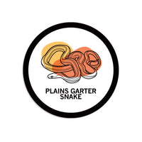 Plains Garter Snake Circle Sticker