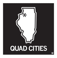 Quad Cities, Illinois Outline Sticker