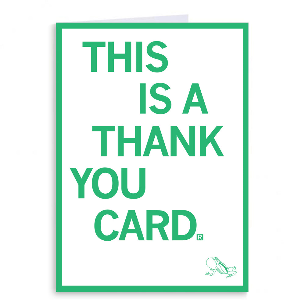 This Is A Thank You Greeting Card - Frog