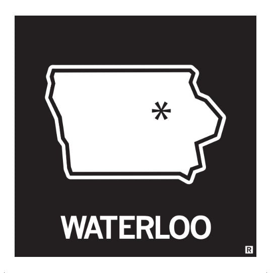 Waterloo, Iowa Outline Sticker