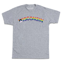 Wisconsin Text Progress Pride Flag