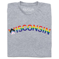 Wisconsin Text Progress Pride Flag