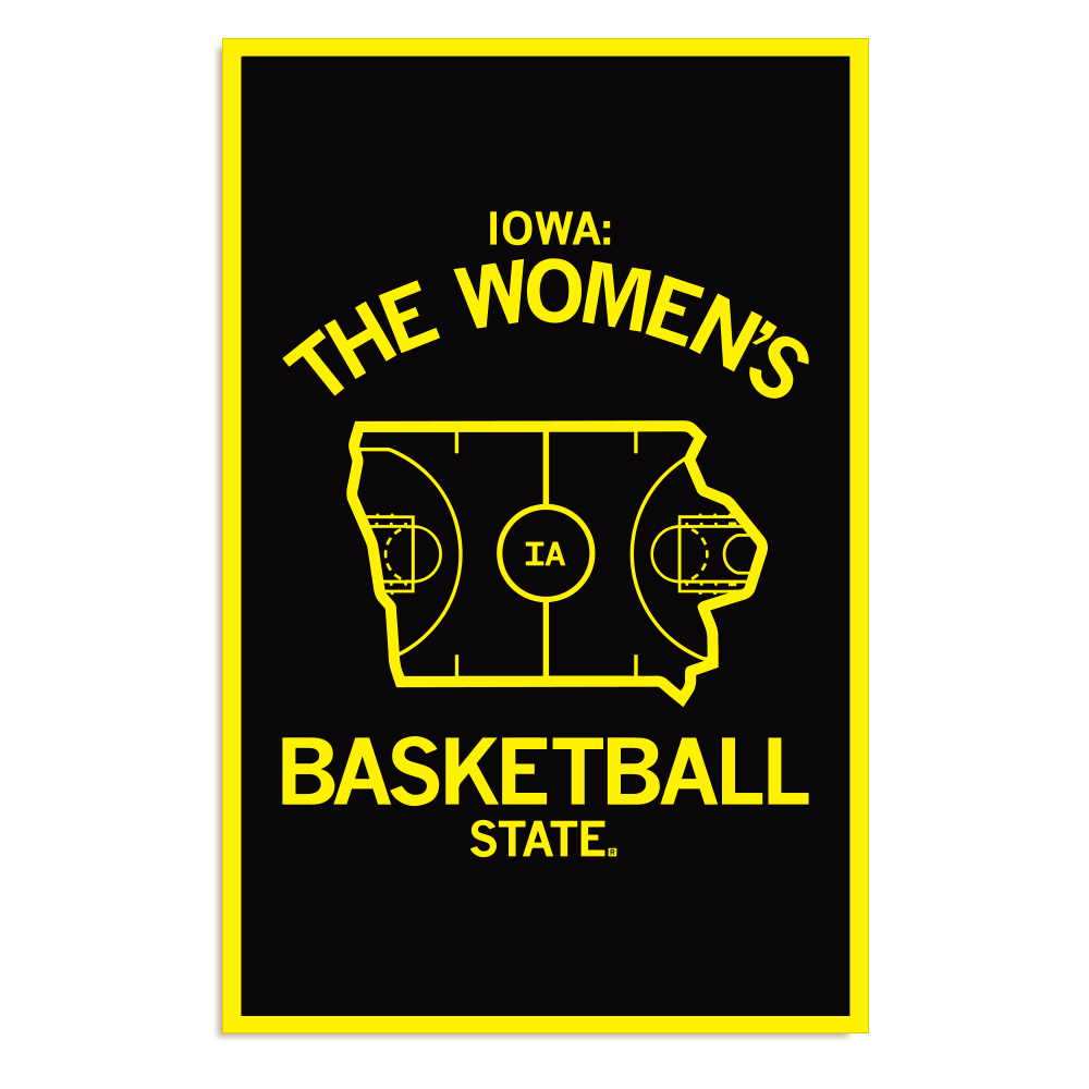 Iowa: The Women's Basketball State Black Poster