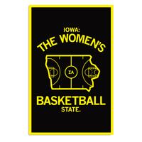 Iowa: The Women's Basketball State Black Poster