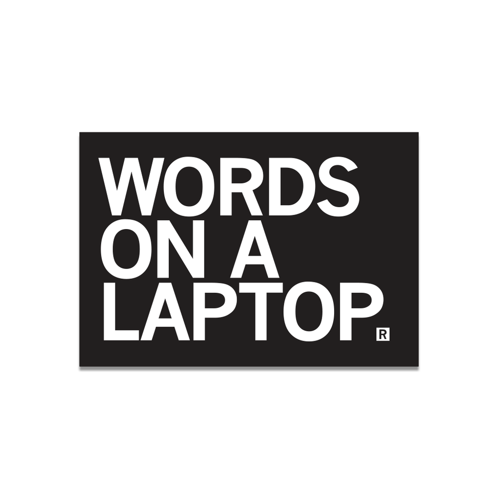 Words On A Laptop Die-Cut Sticker